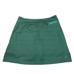 Be Inspired 1X Golf Skort Activewear‎ Green Chevron Athletic EUC Plus